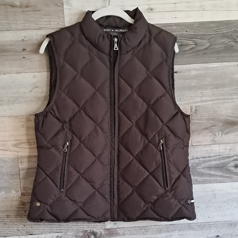 Tommy Hilfiger Brown Quilted Vest